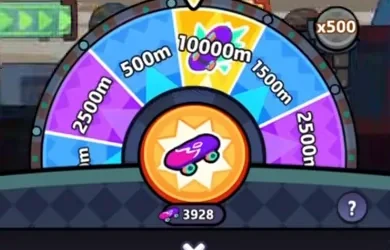 The x500 wheel with a 10000m slot at the top