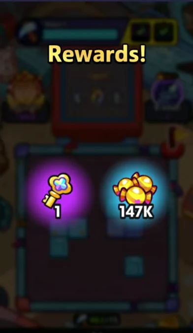 Phần thưởng khi hoàn thành Stage 3: 1 chìa khoá và 147K
